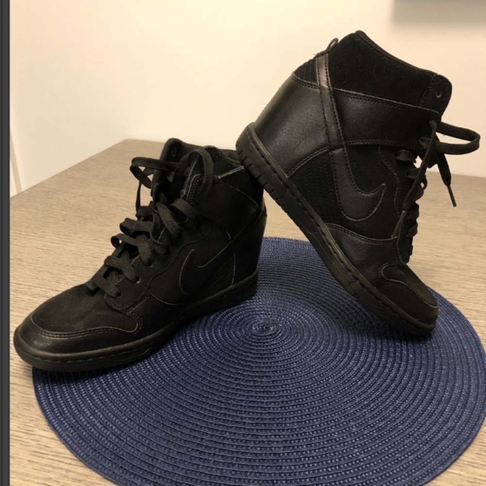Nike Sky High Dunk Wedge, leather & suede